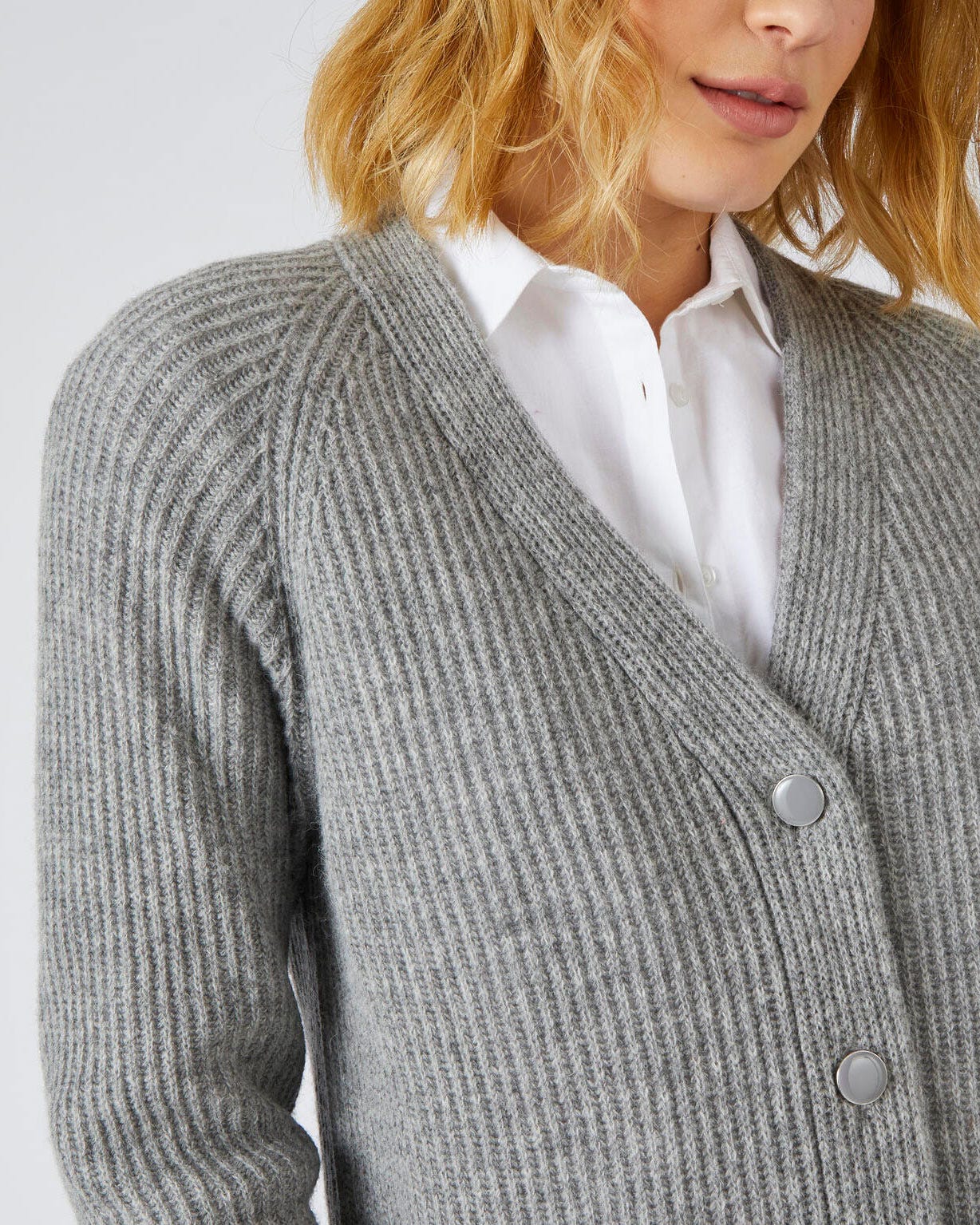 Gilet long mélange laine