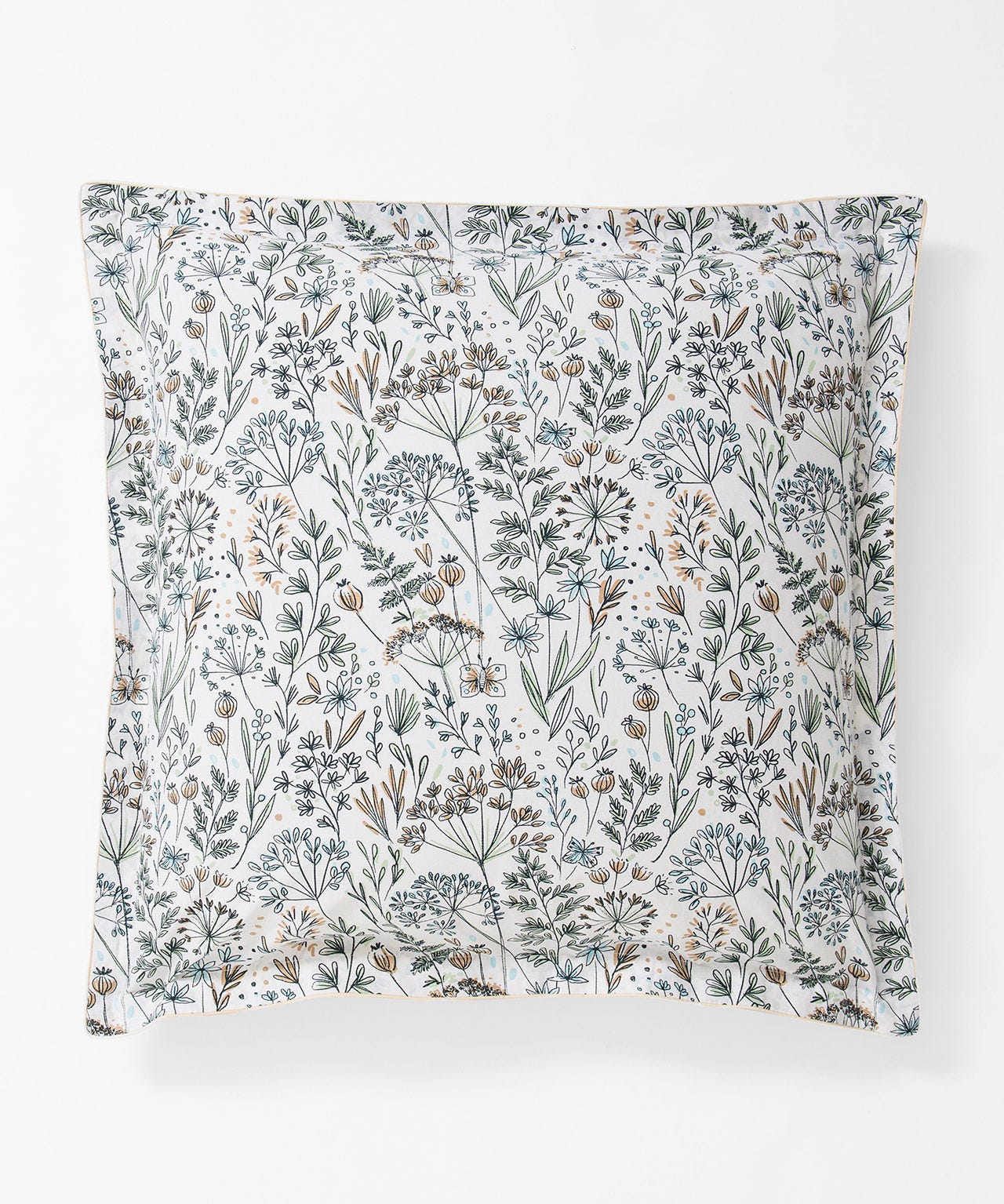 Taie d'oreiller imprimé herbier