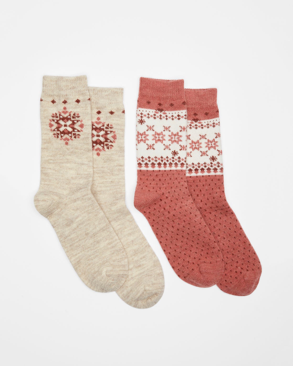 Lot de 2 paires de chaussettes Thermolactyl maille laineuse 