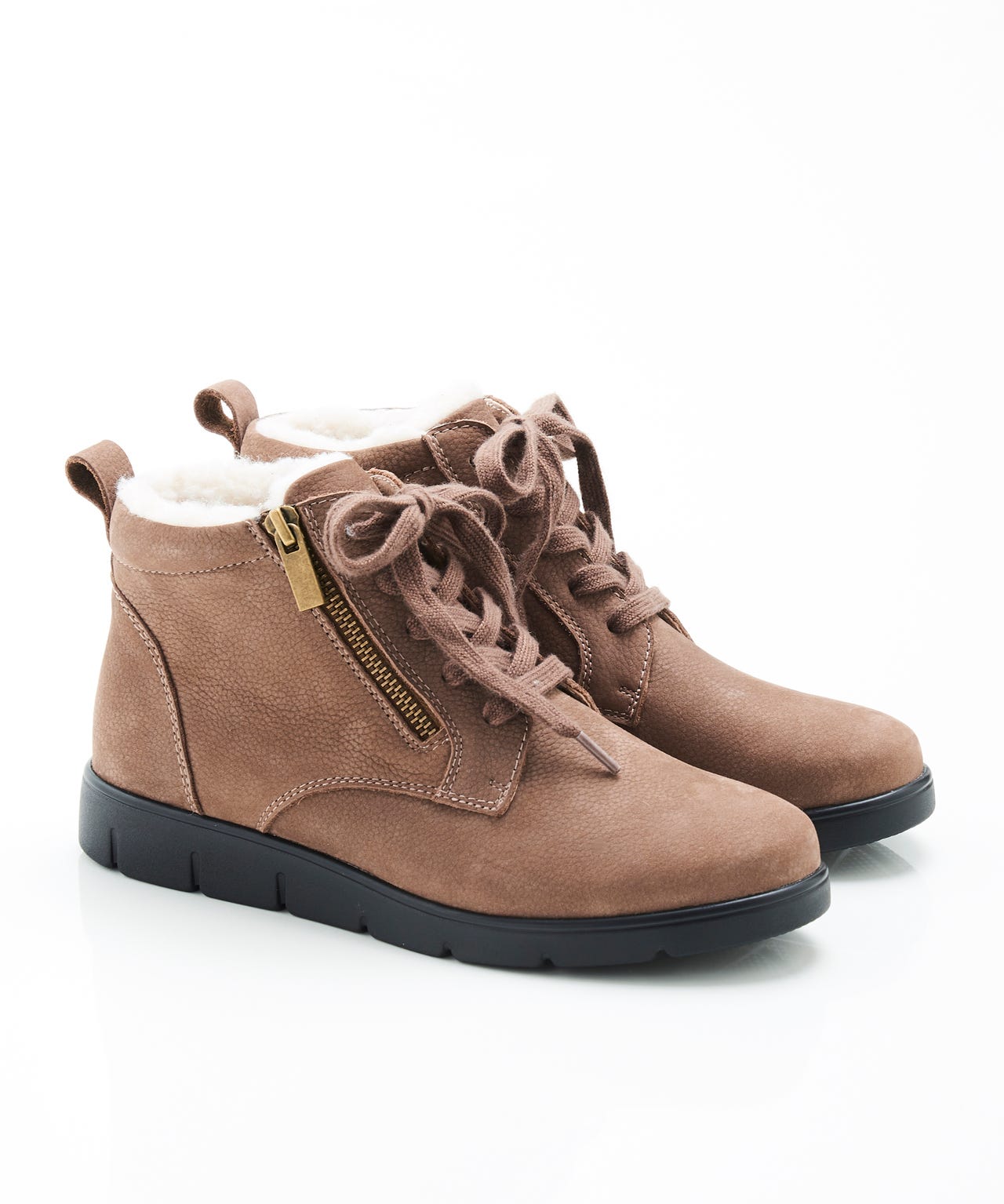 Bottillons zippés à lacets Thermolactyl