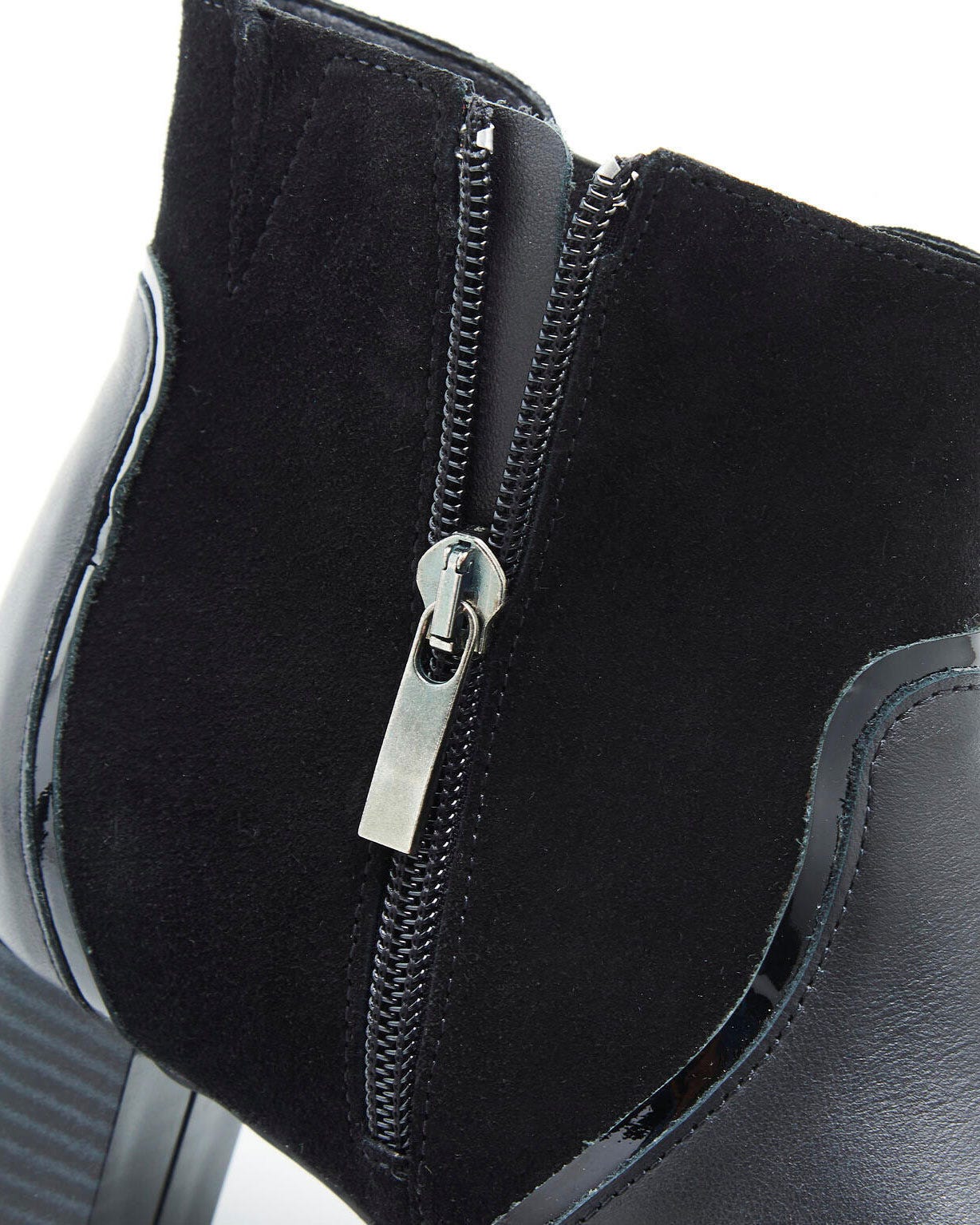 Boots avec jeu de matière