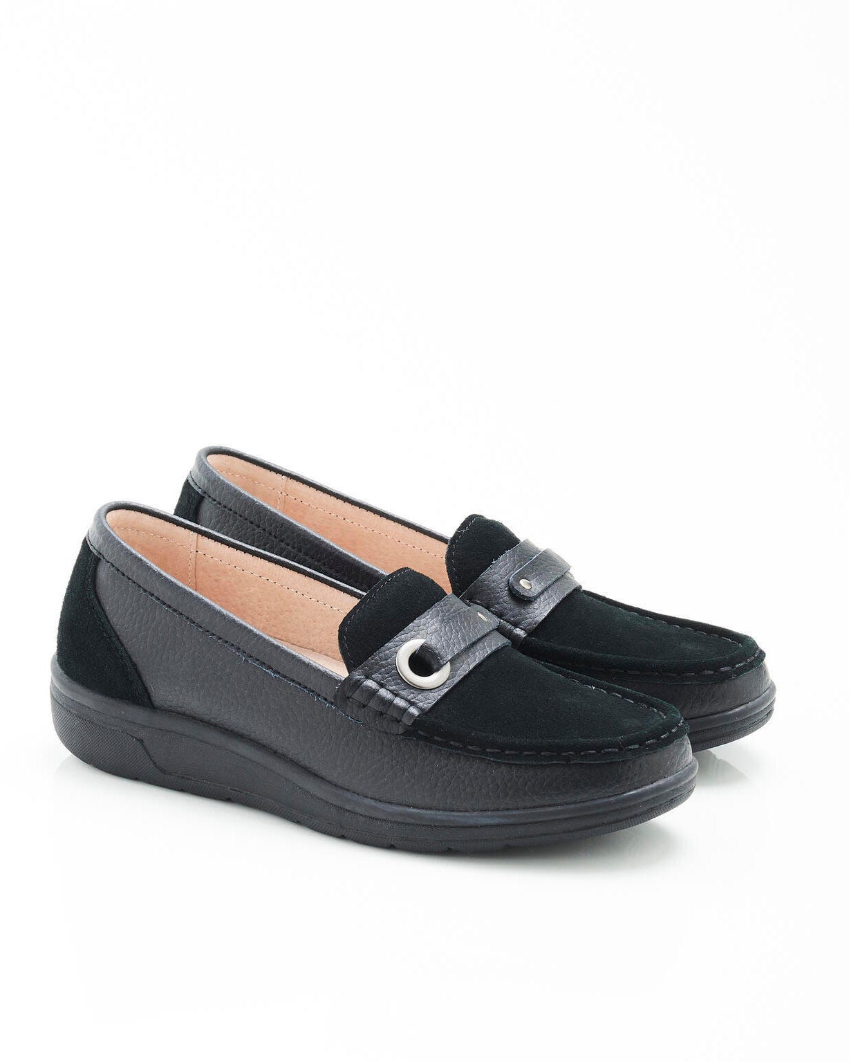 Mocassins à boucle fantaisie