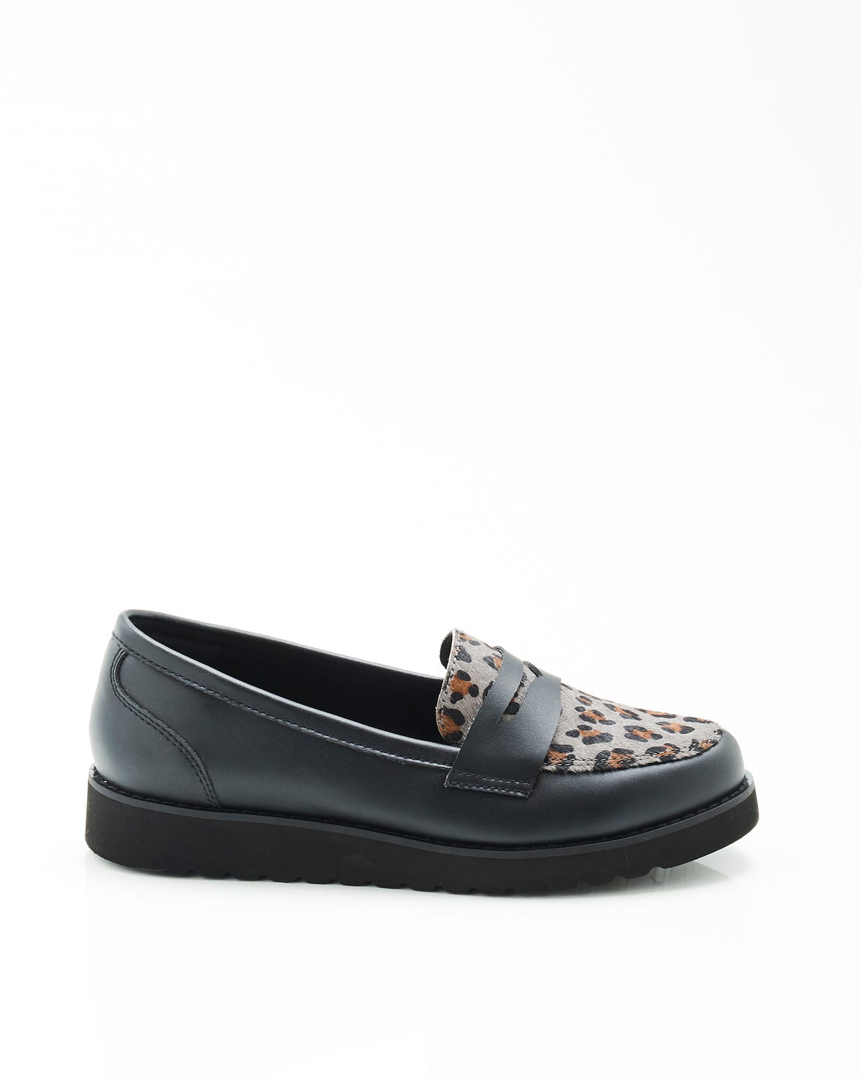 Mocassins imprimé léopard Thermolactyl