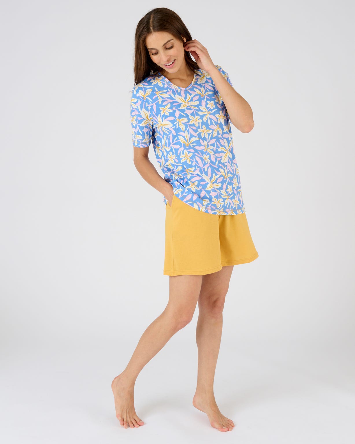 Pyjashort pur coton peigné
