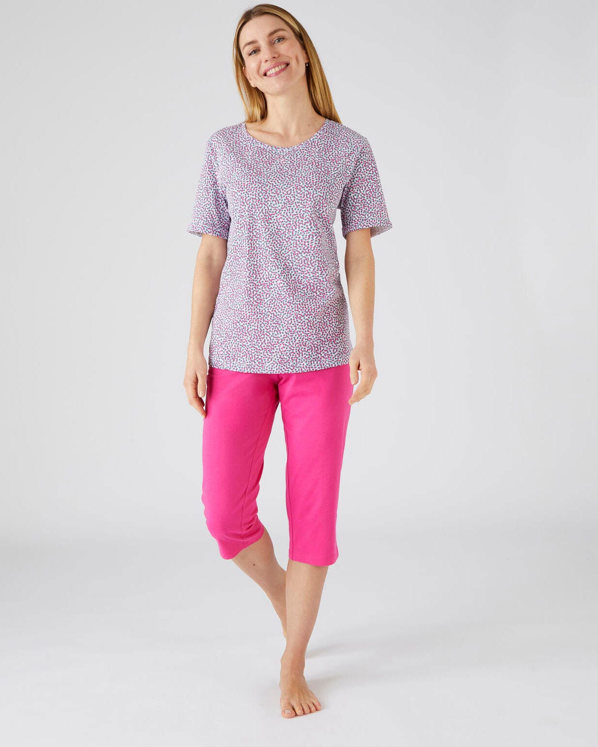 T-shirt de pyjama pur coton peigné