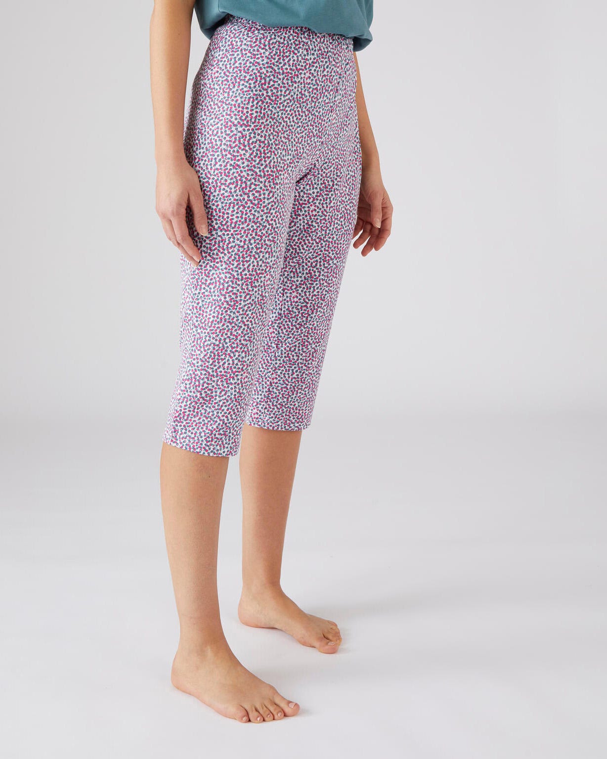 Pantacourt de pyjama pur coton peigné