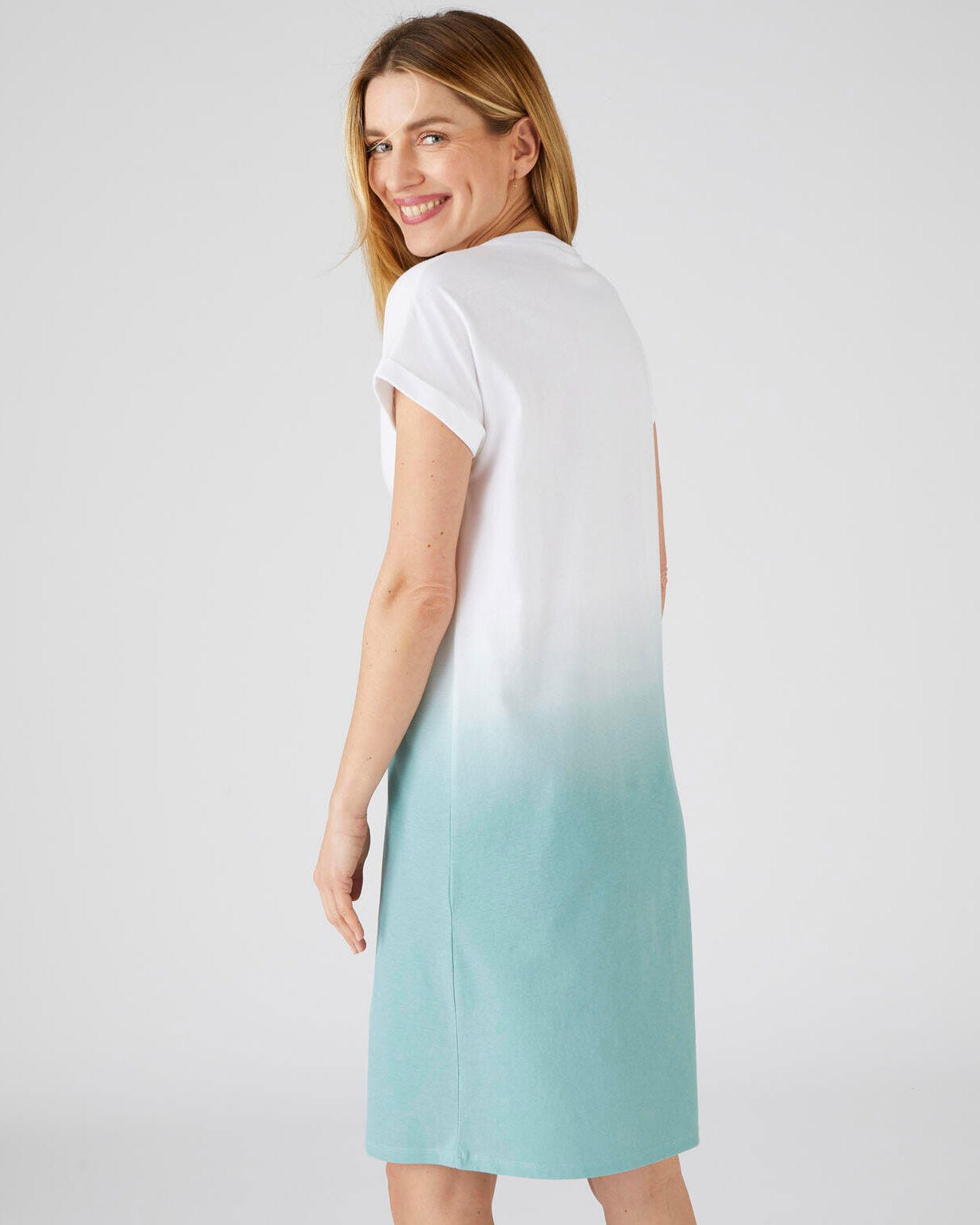 Chemise de nuit pur coton peigné imprimé dégradé