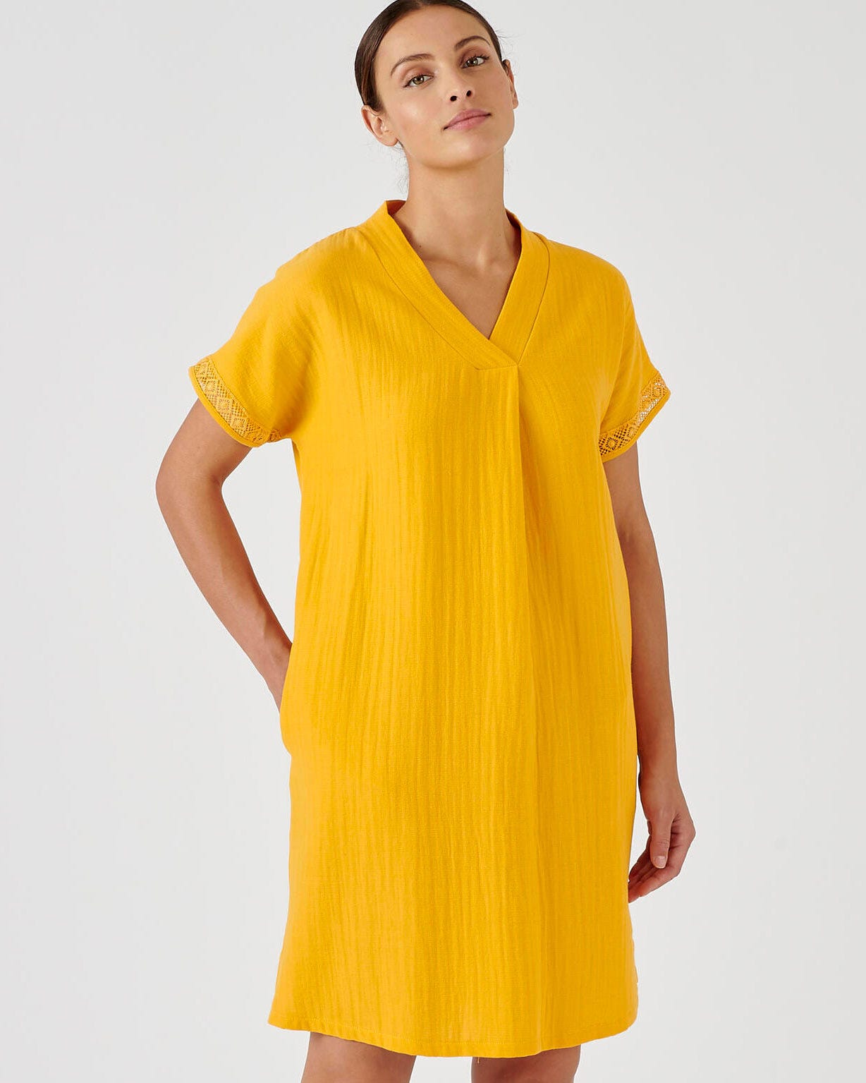 Chemise de nuit en gaze de pur coton