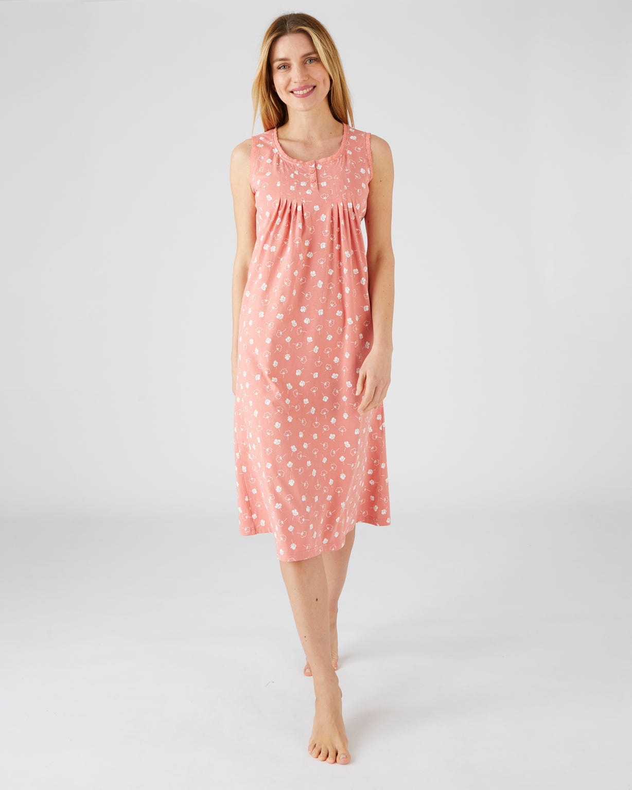Lot de 2 chemises de nuit pur coton peigné