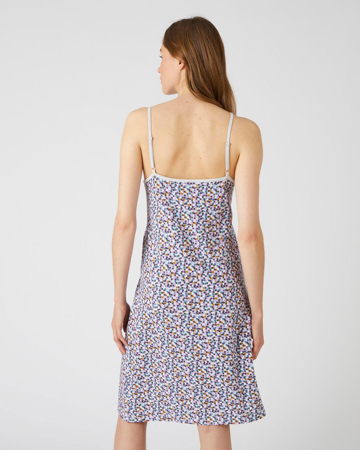 Chemise de nuit à bretelles maille jersey modal souple