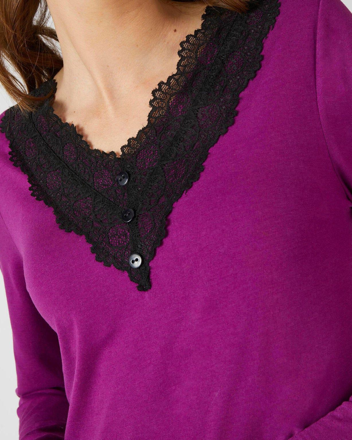 Chemise de nuit imprimé en maille jersey Thermolactyl