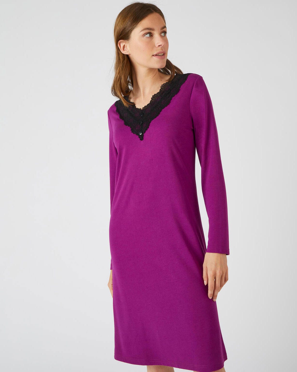 Chemise de nuit imprimé en maille jersey Thermolactyl