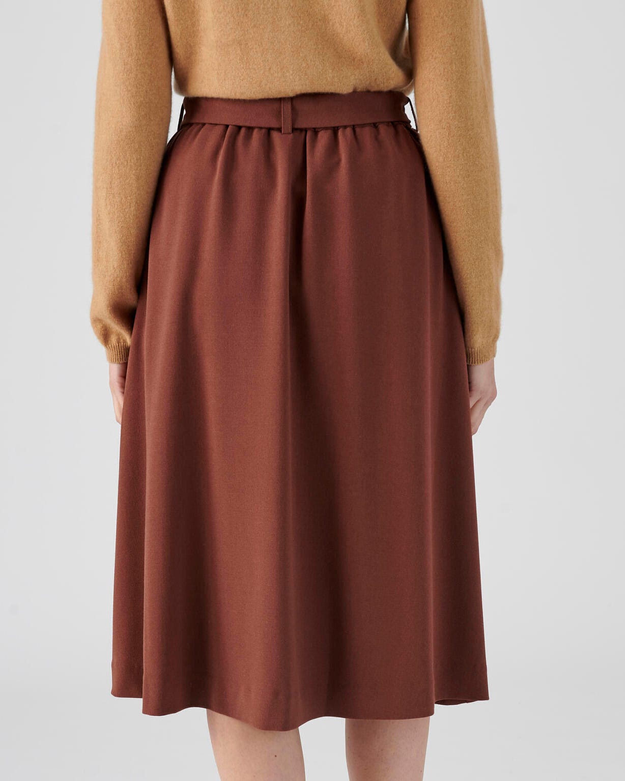 Jupe effet portefeuille en crêpe