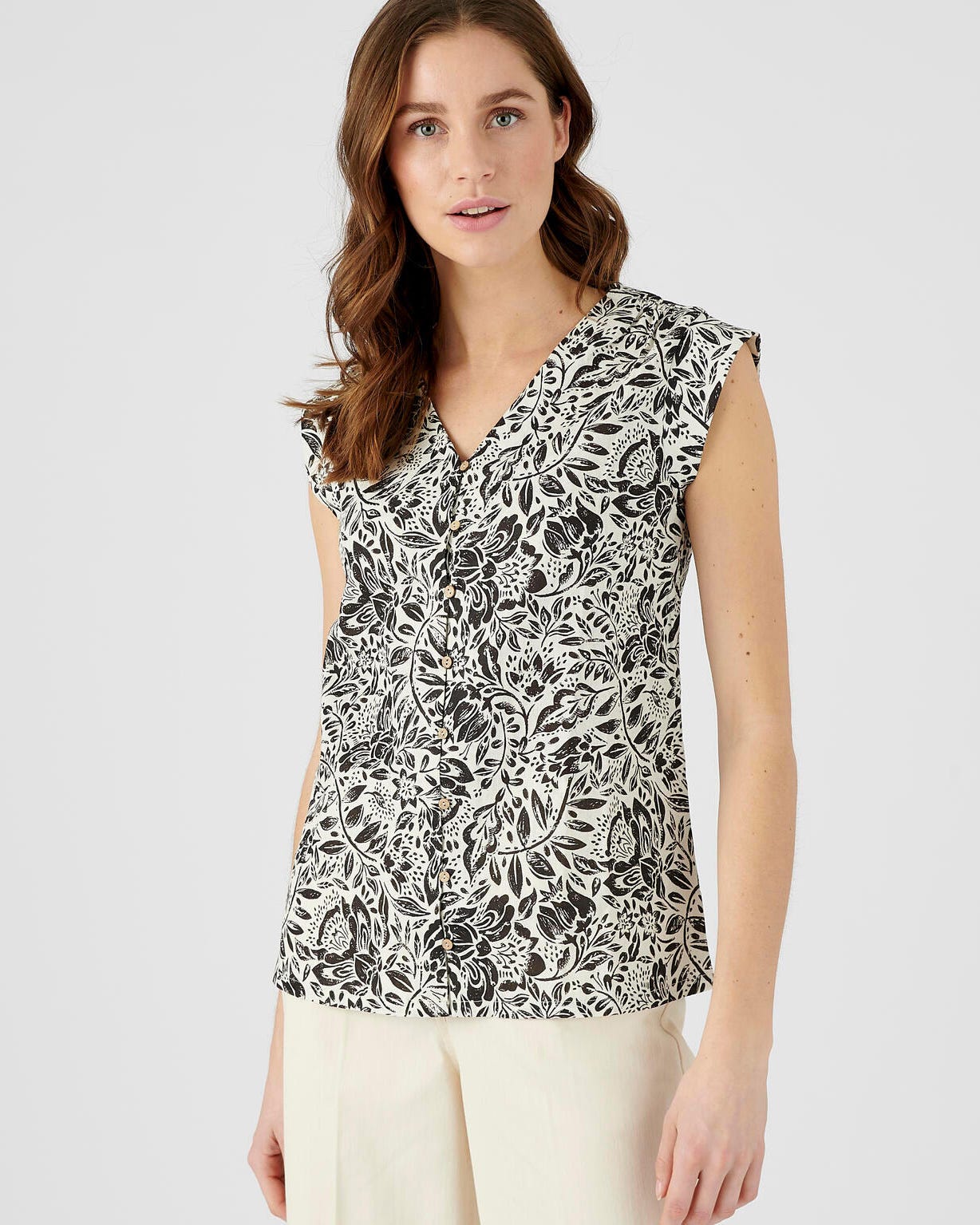 Chemisier mélange lin