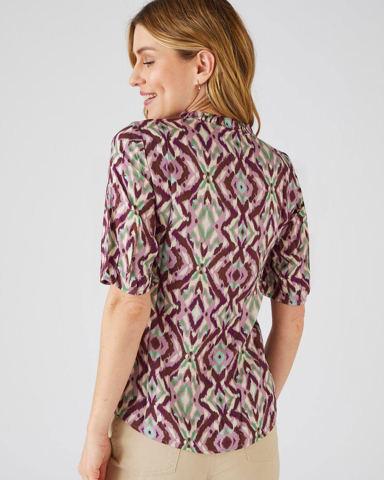 Blouse fluide imprimé graphique