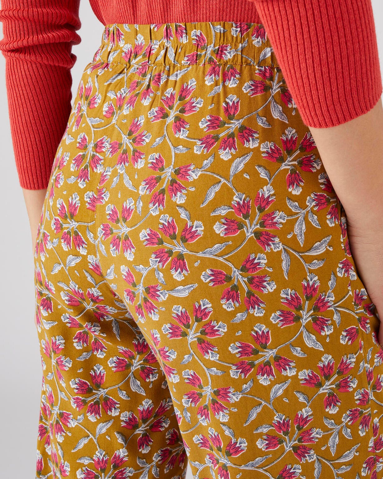 Pantalon large imprimé fleuri