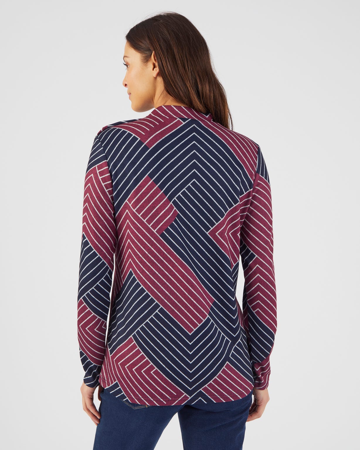 Tee-shirt col montant à boutons