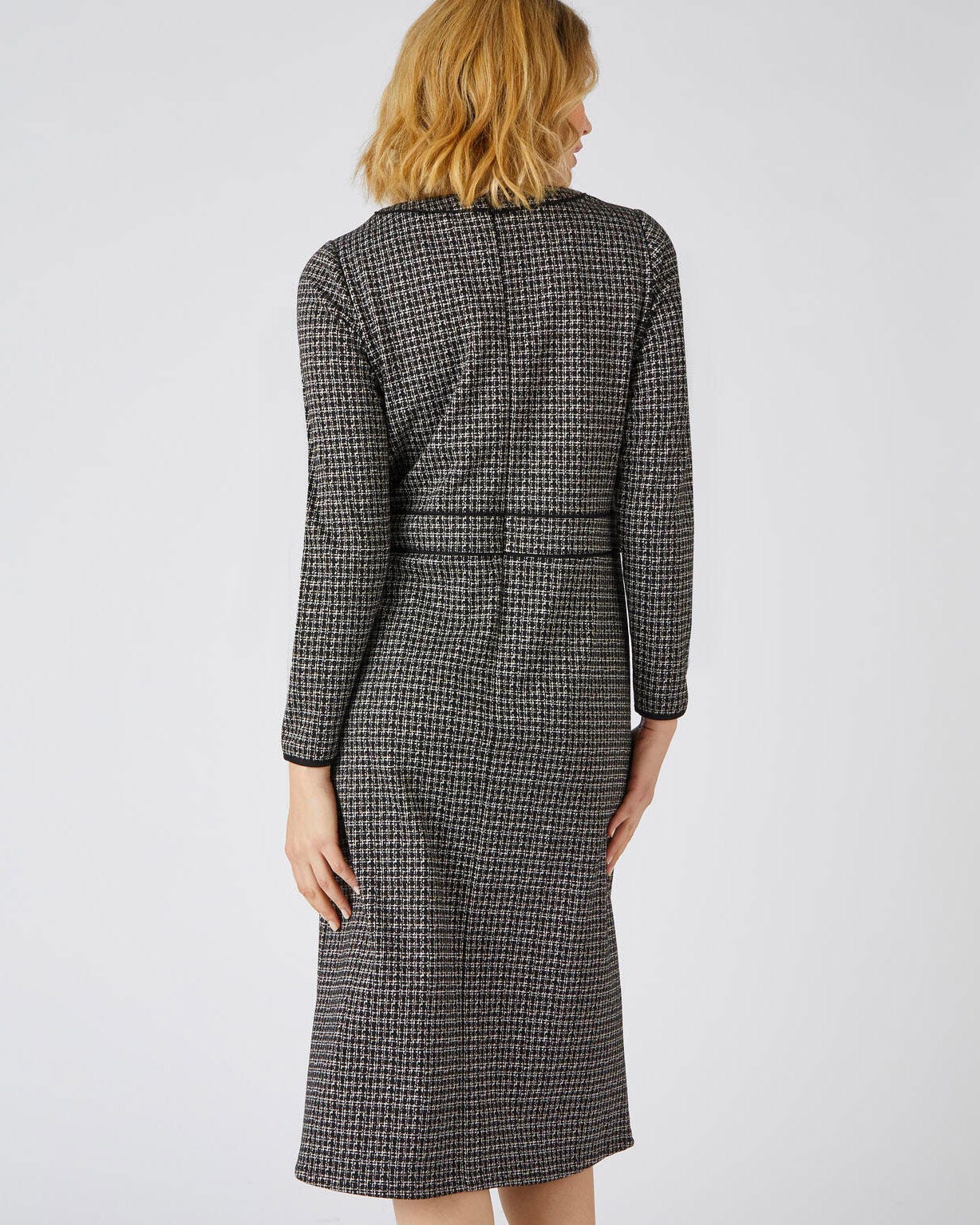 Robe maille jacquard détails unis