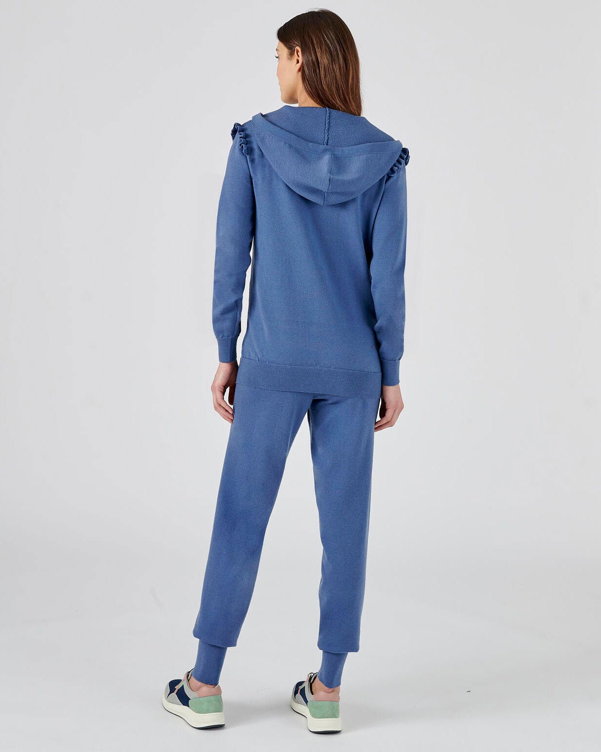 Sweat chaud à capuche et volants