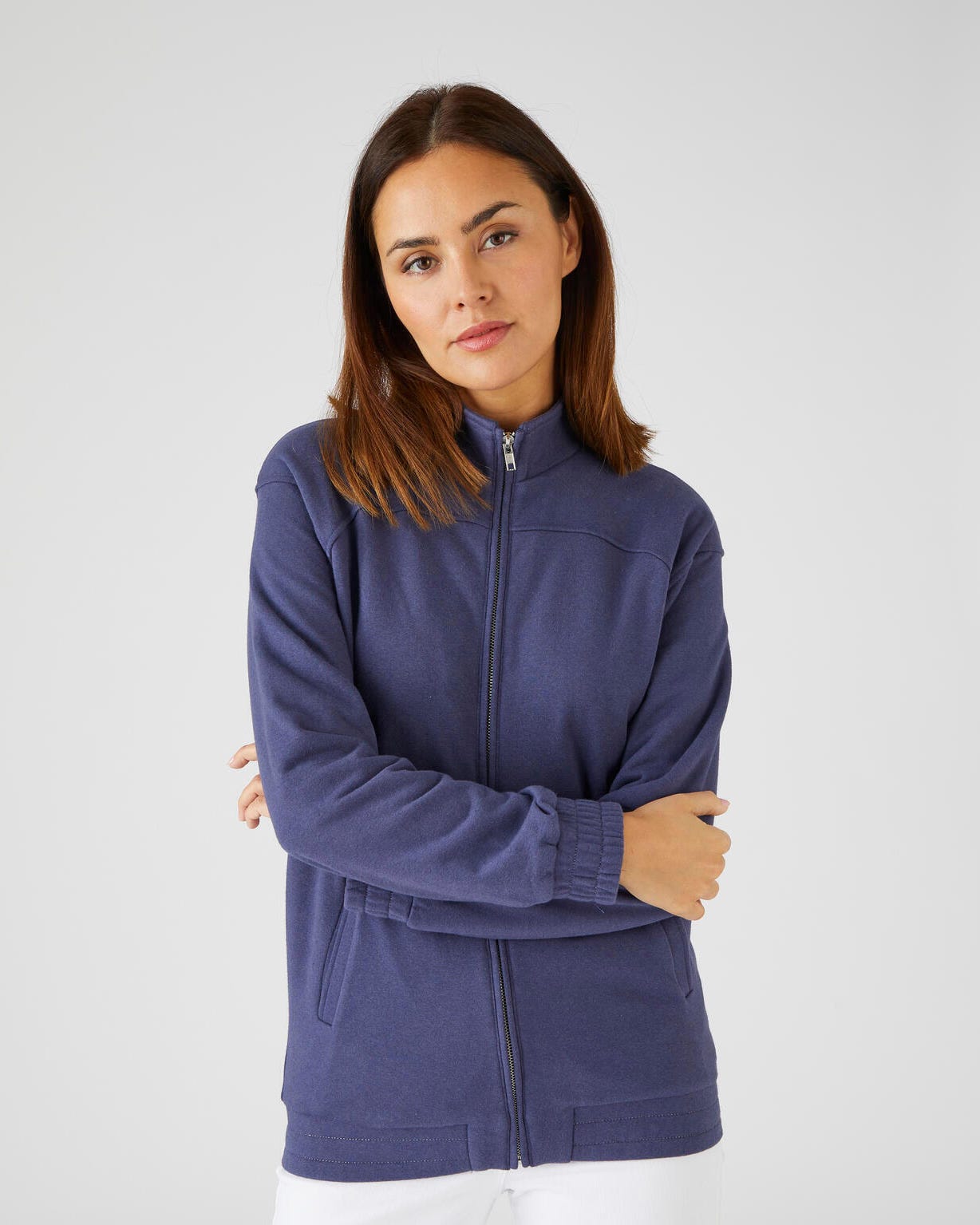 Gilet zippé fil métallisé