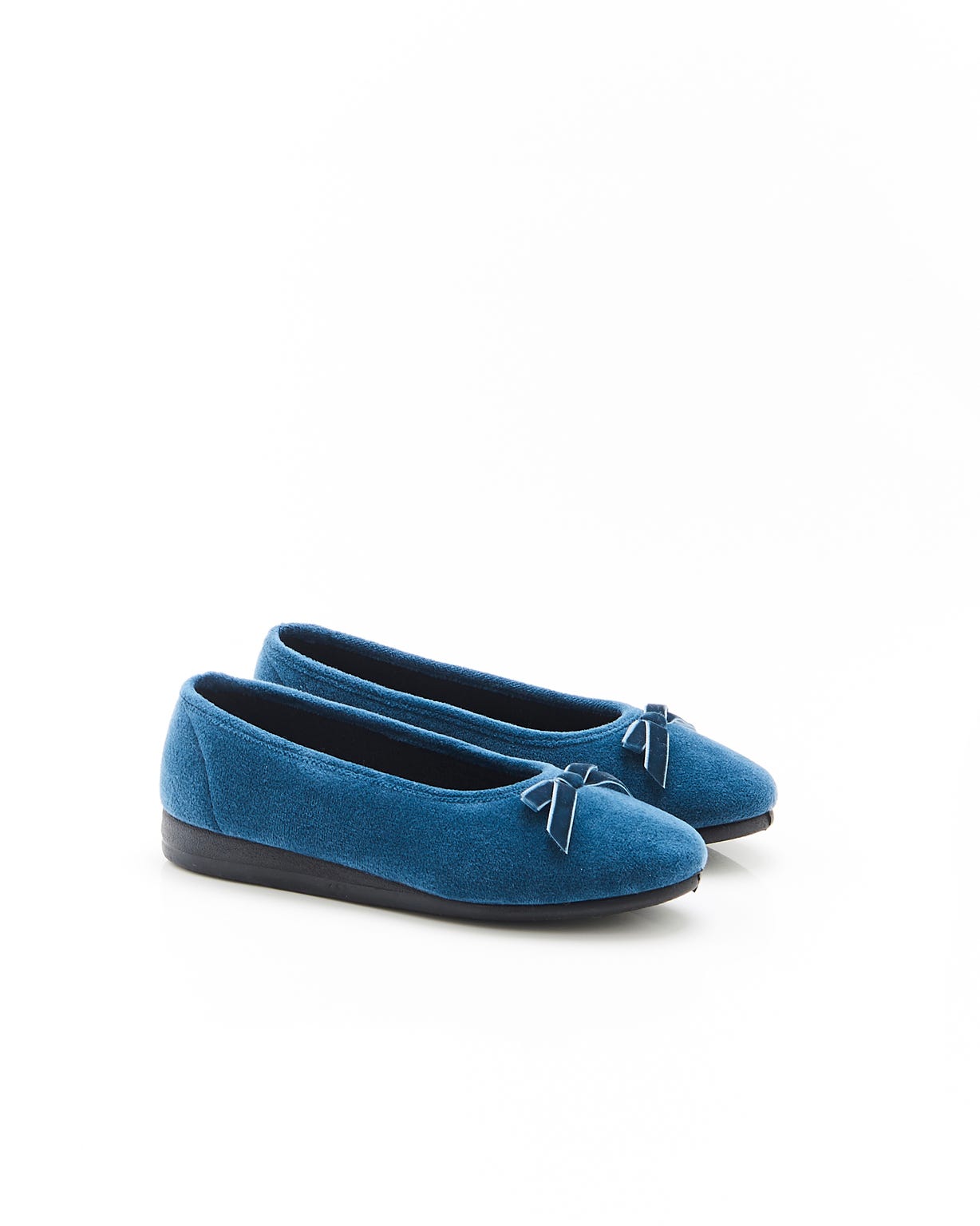 Chaussons aspect velours