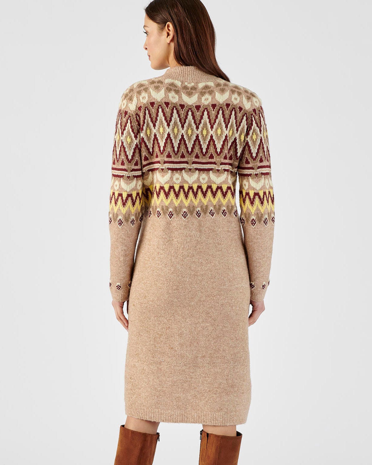 Robe-pull maille jacquard chaude Thermolactyl