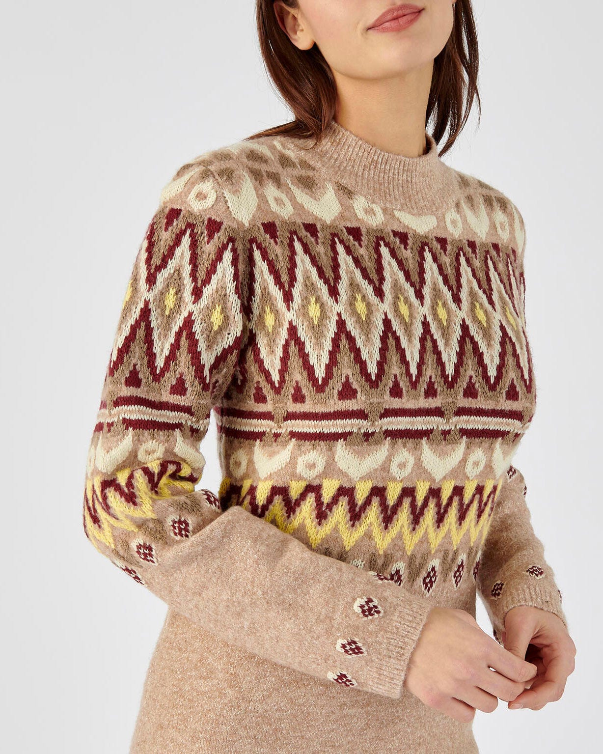 Robe-pull maille jacquard chaude Thermolactyl