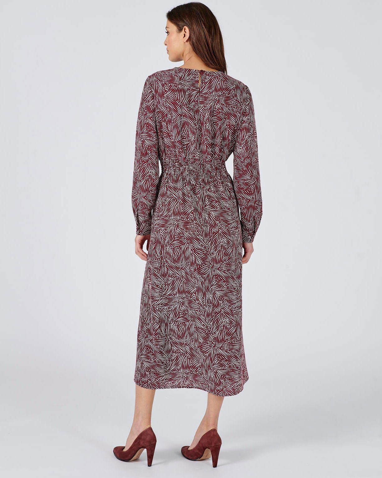 Robe imprimée à manches longues