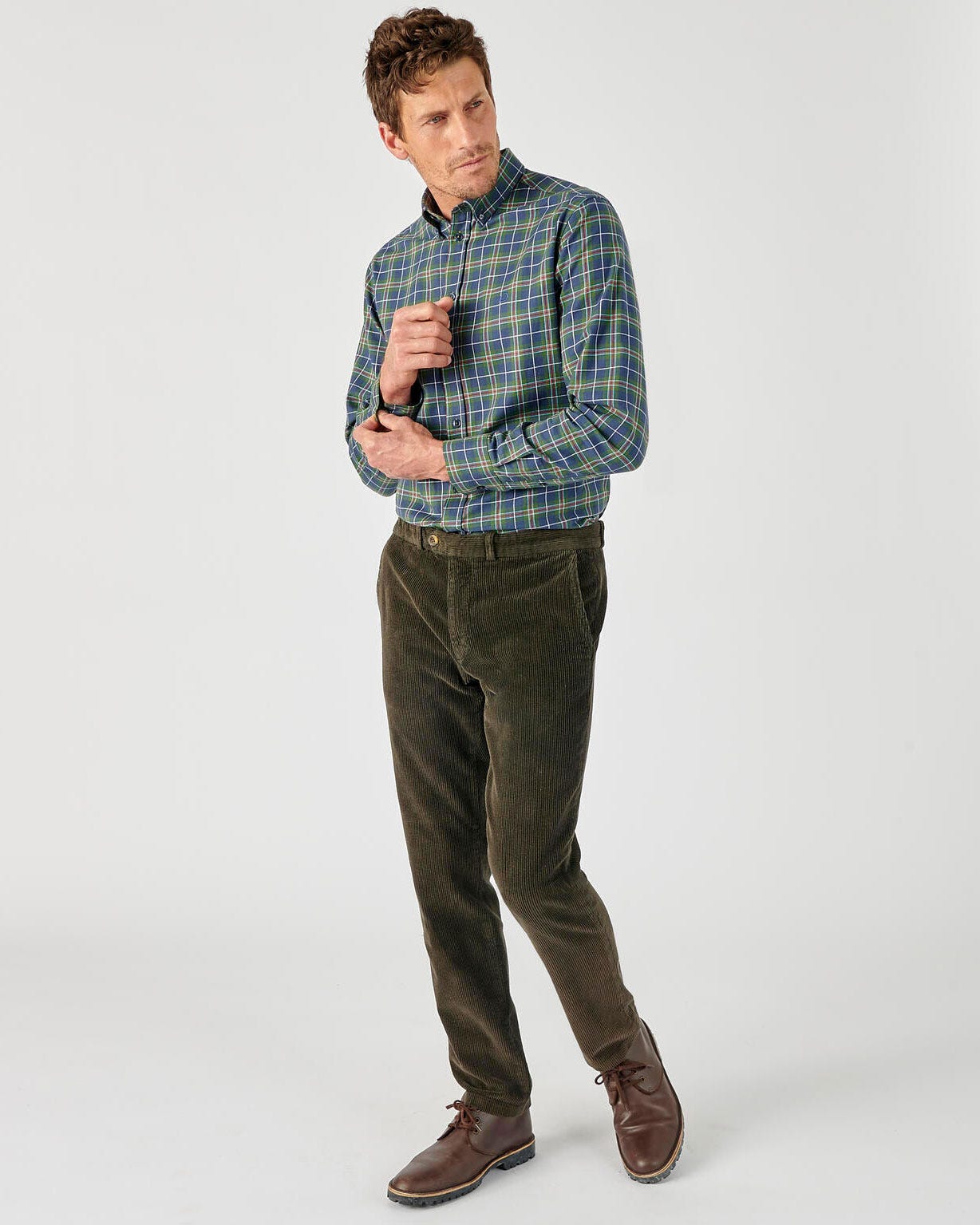 Chemise carreaux tartan pur coton manches longues