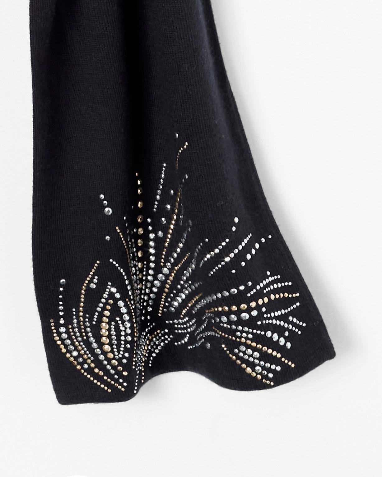 Écharpe en maille à sequins.