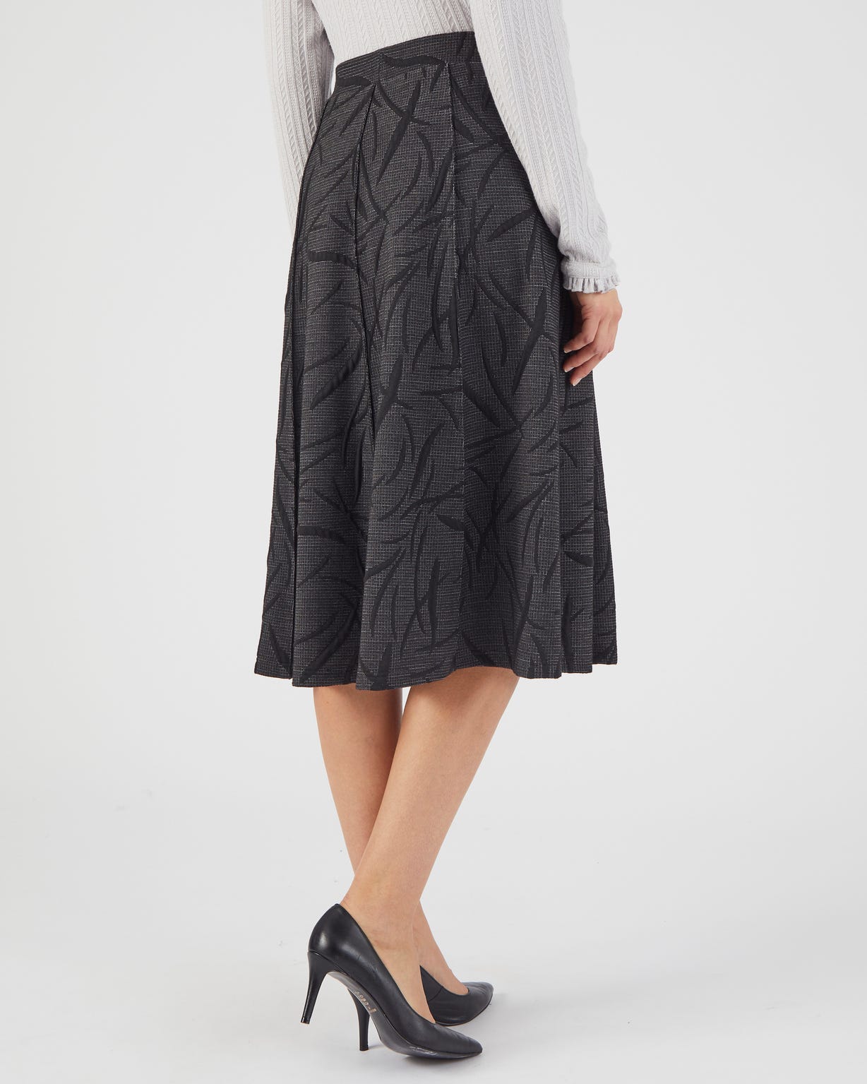Jupe évasée maille jacquard