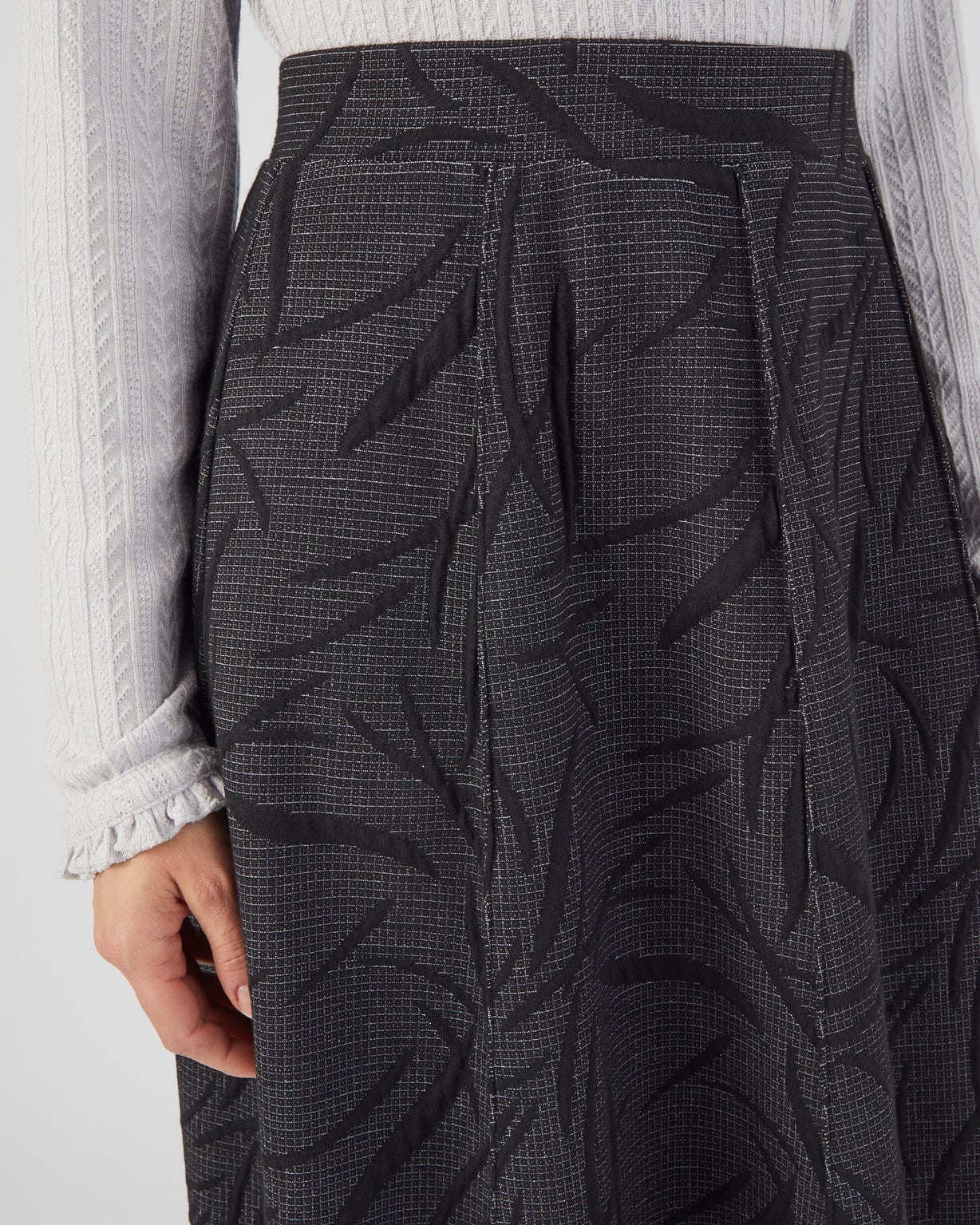 Jupe évasée maille jacquard