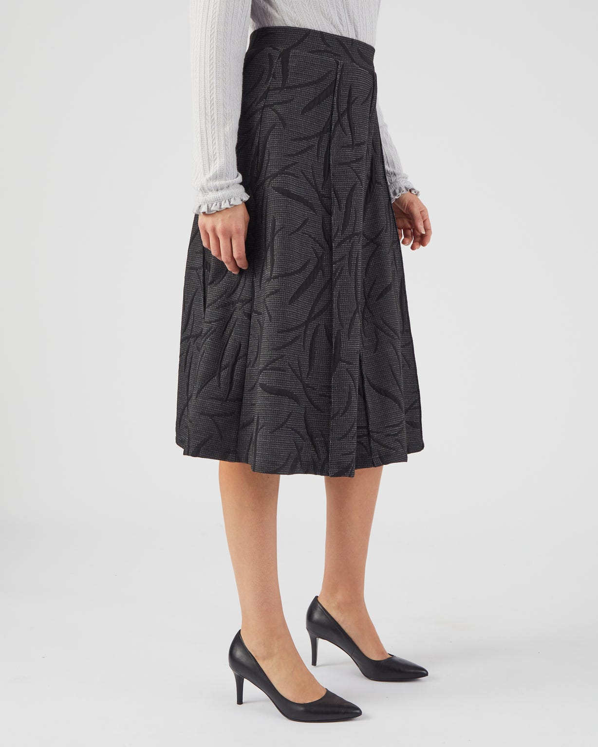 Jupe évasée maille jacquard