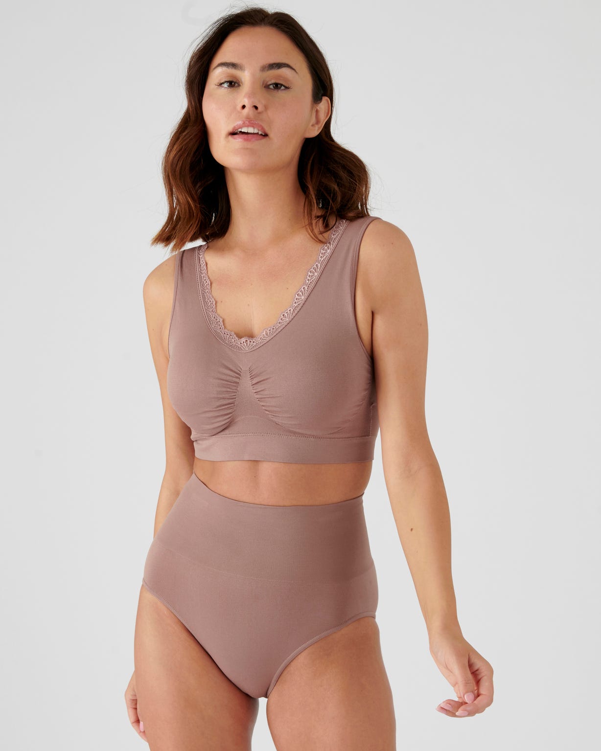 Lot de 2 culottes sans couture taille haute effet ventre plat 