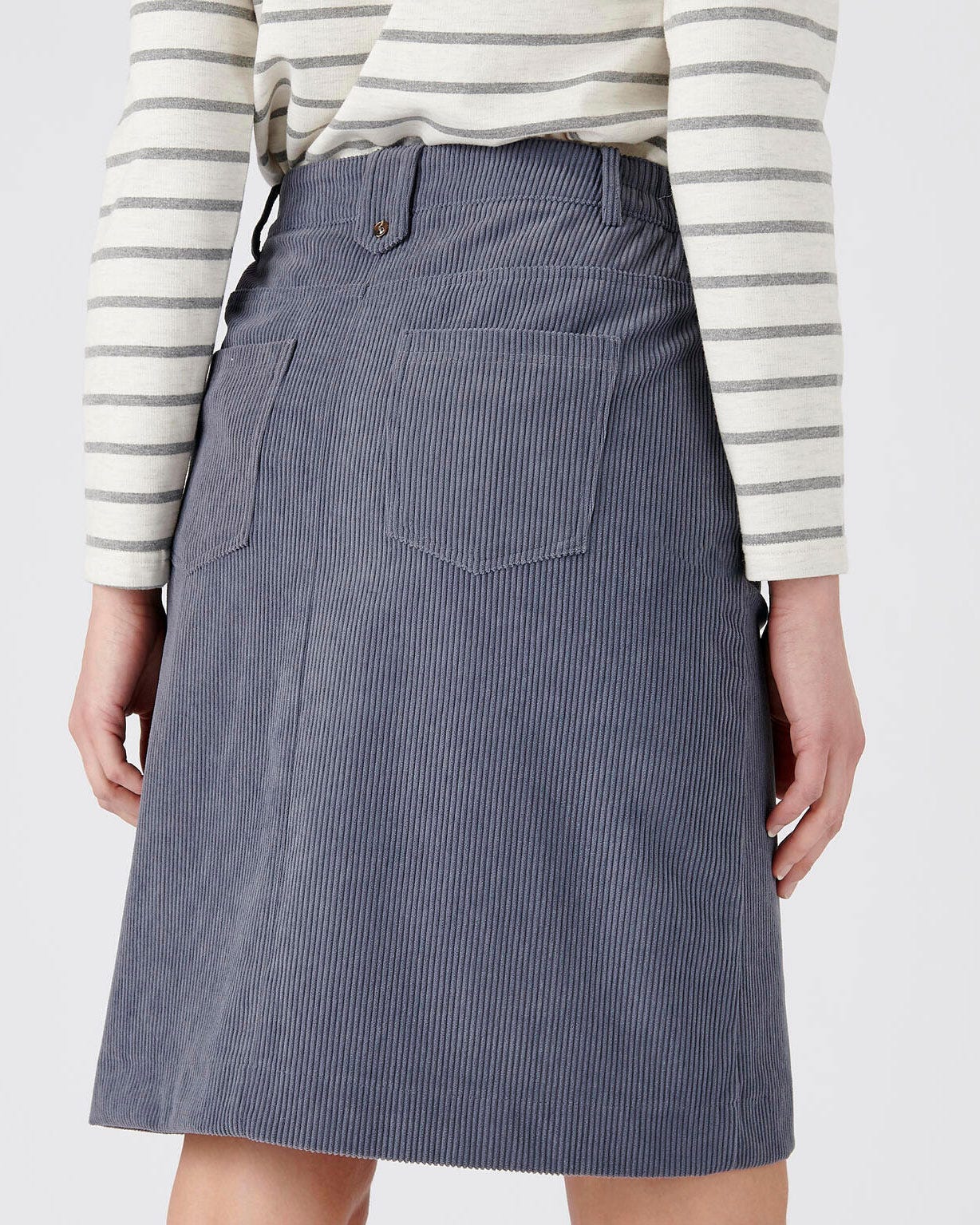 Jupe droite velours côtelé