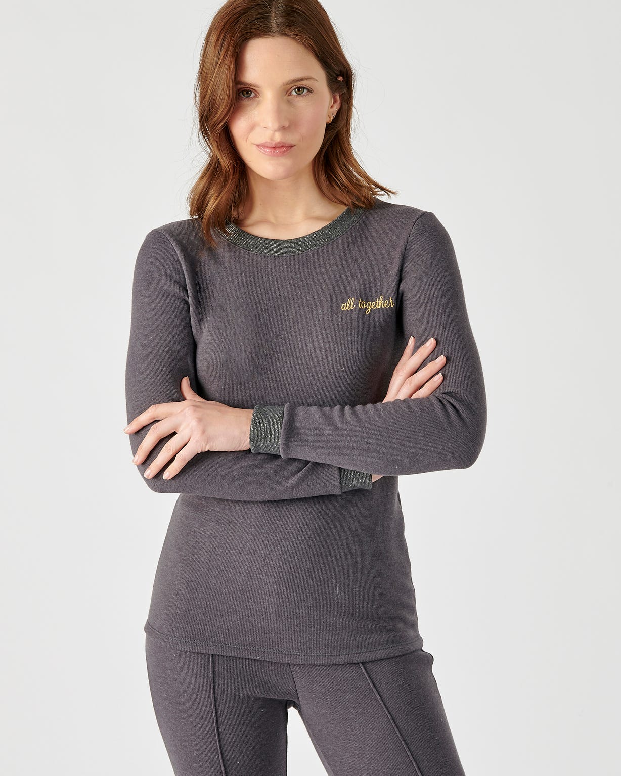 Sweat-shirt femme molleton gratté Thermolactyl Sensitive