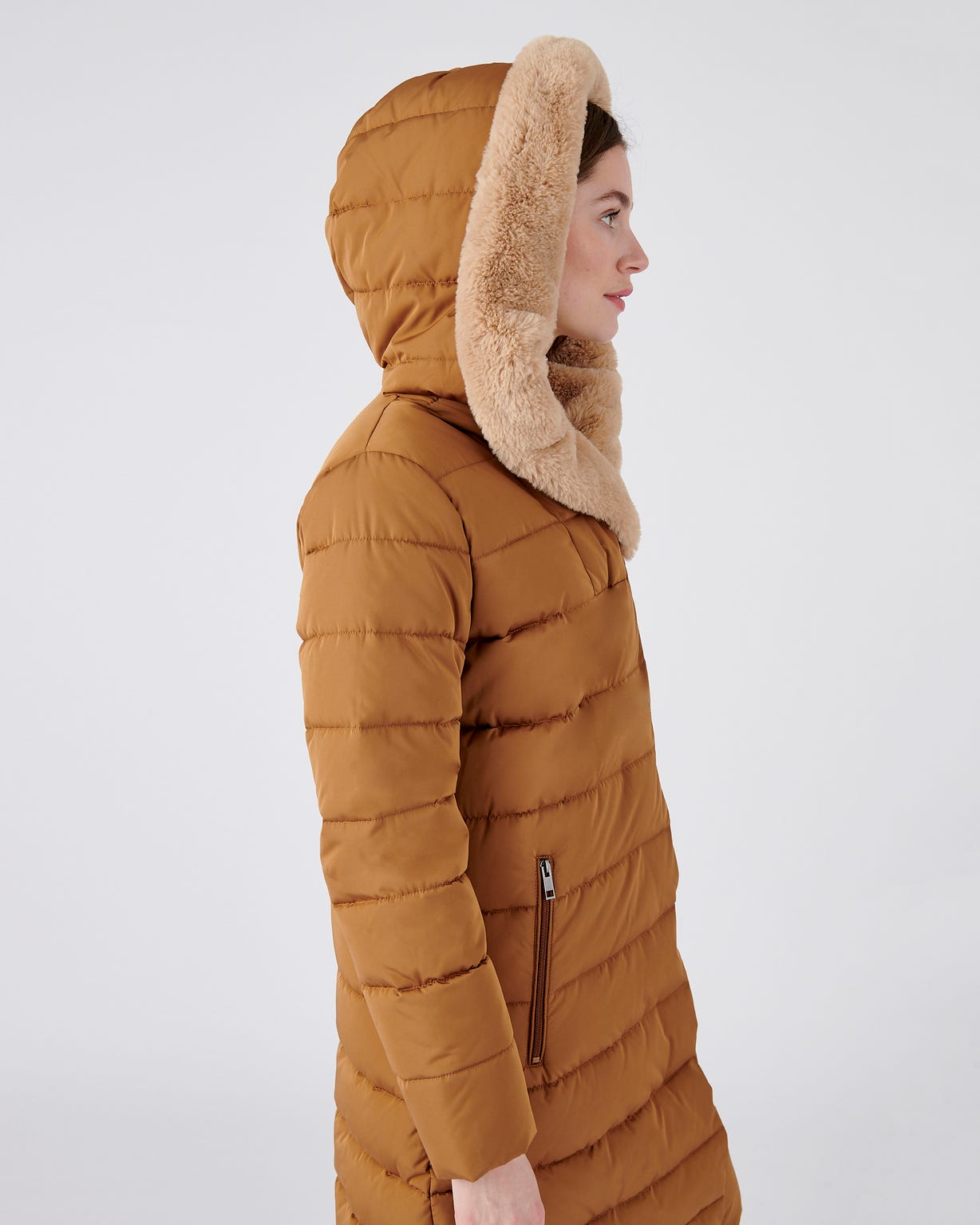 Longue doudoune à col large Thermolactyl