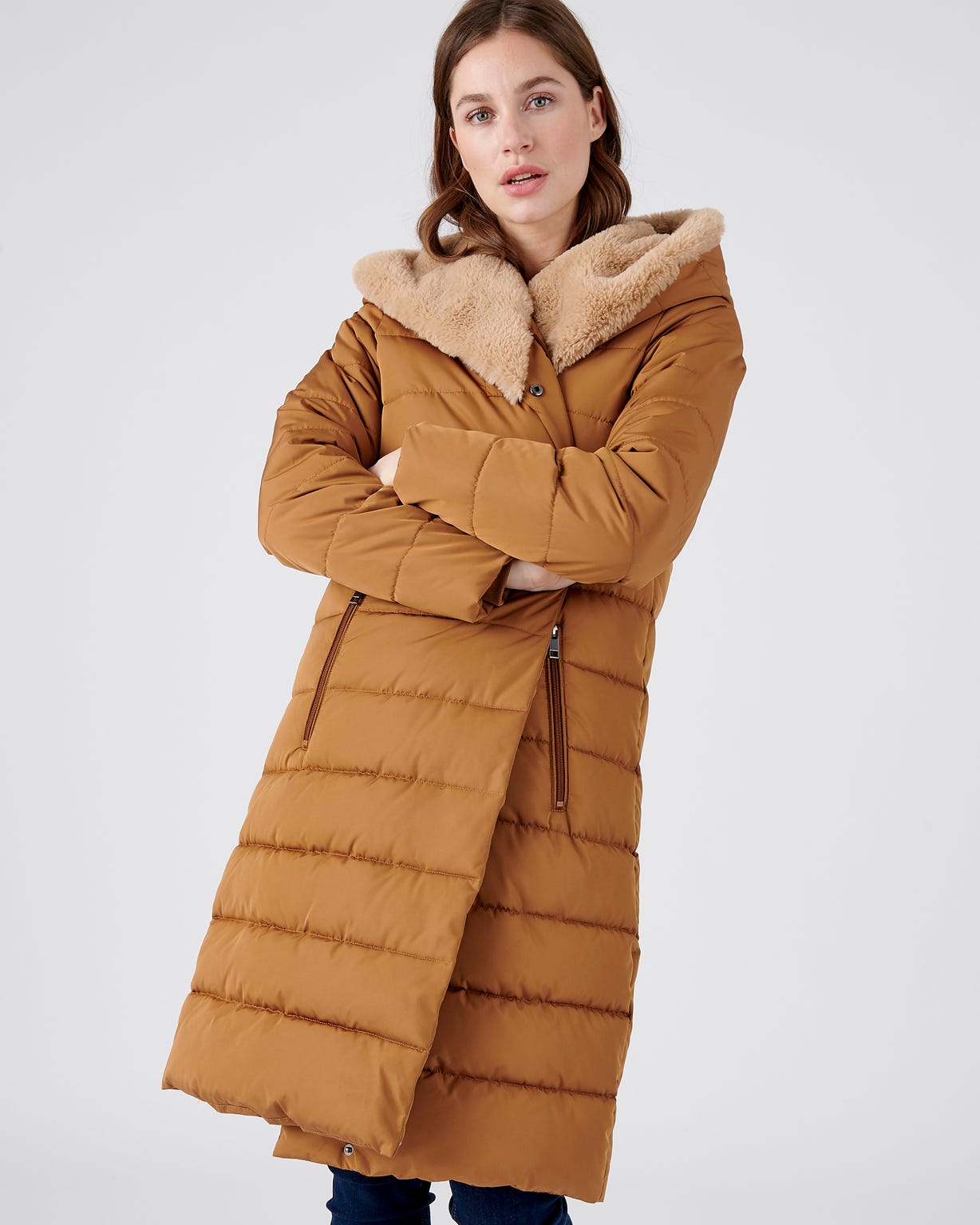 Longue doudoune à col large Thermolactyl