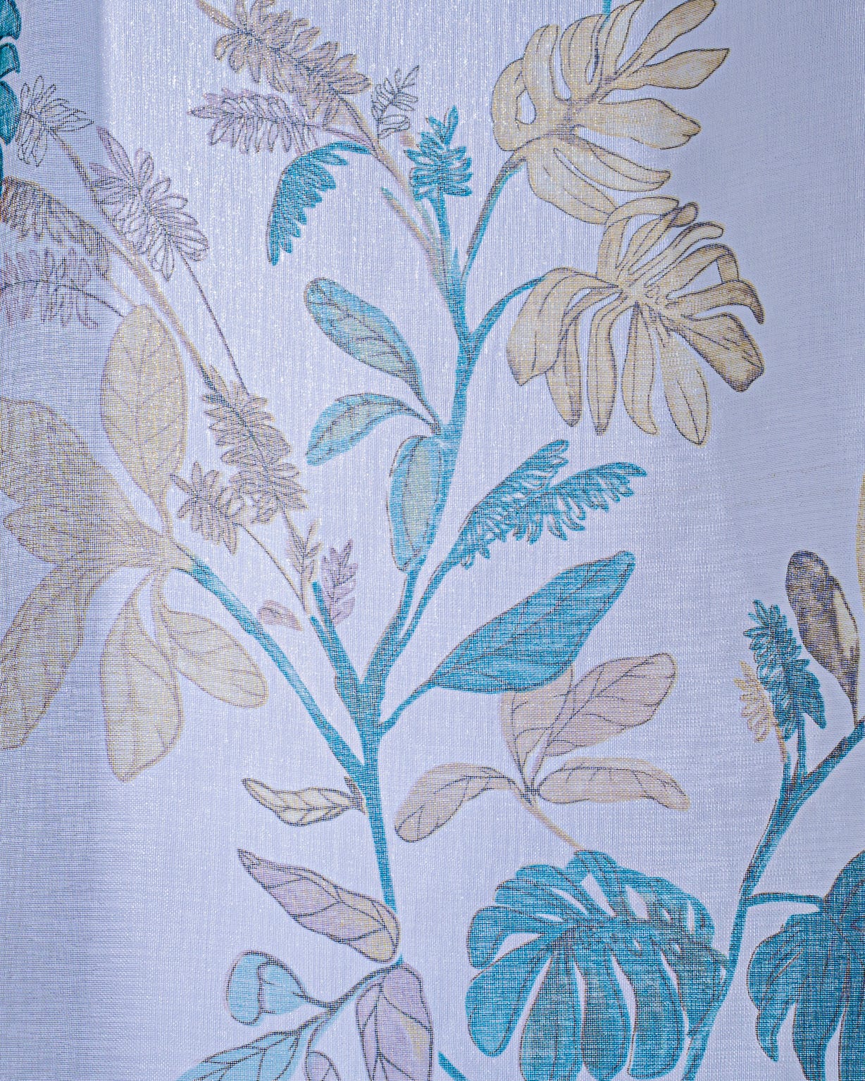 Paire de vitrages droits imprimés Feuillages