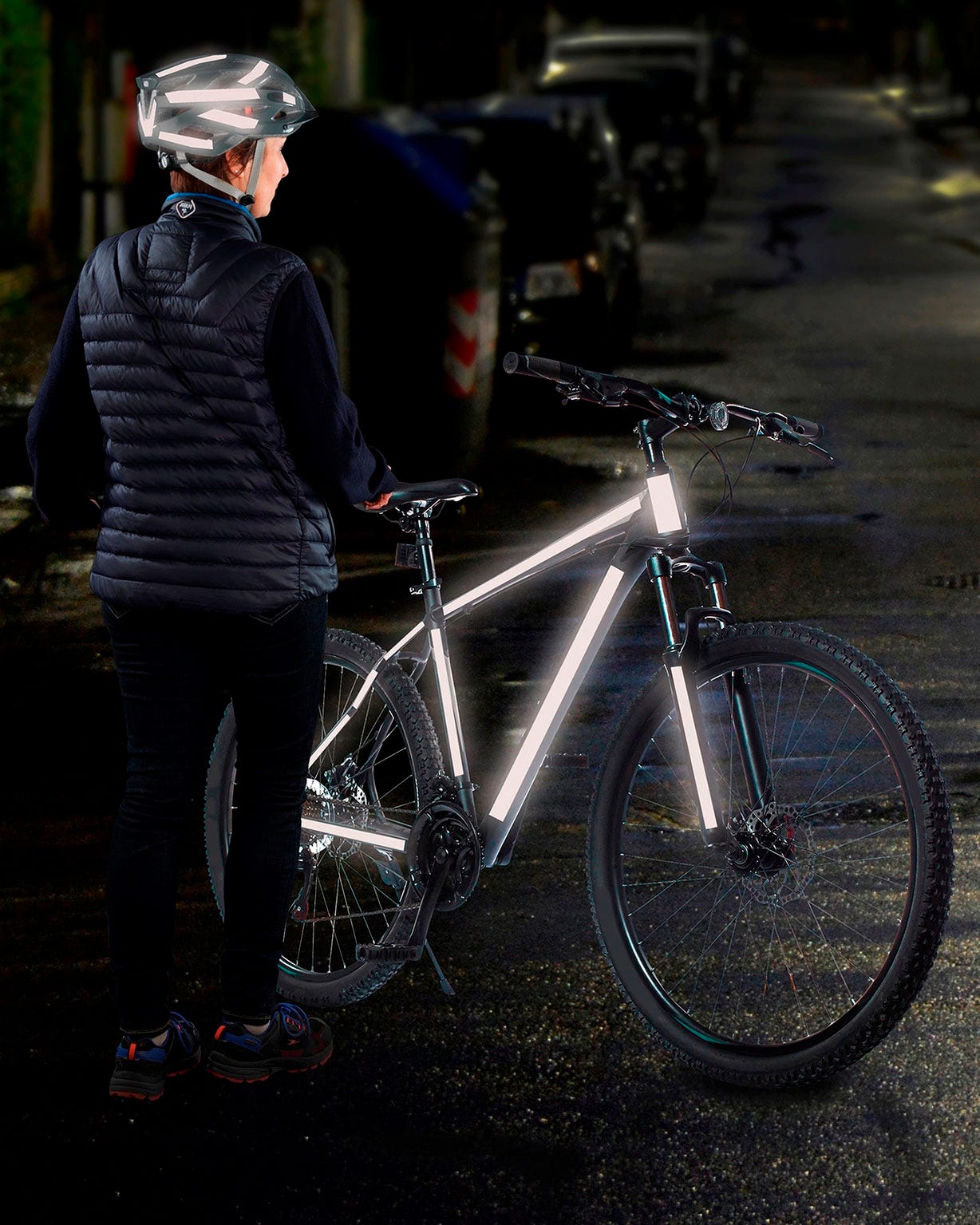 Bande réfléchissante noire pour vélo