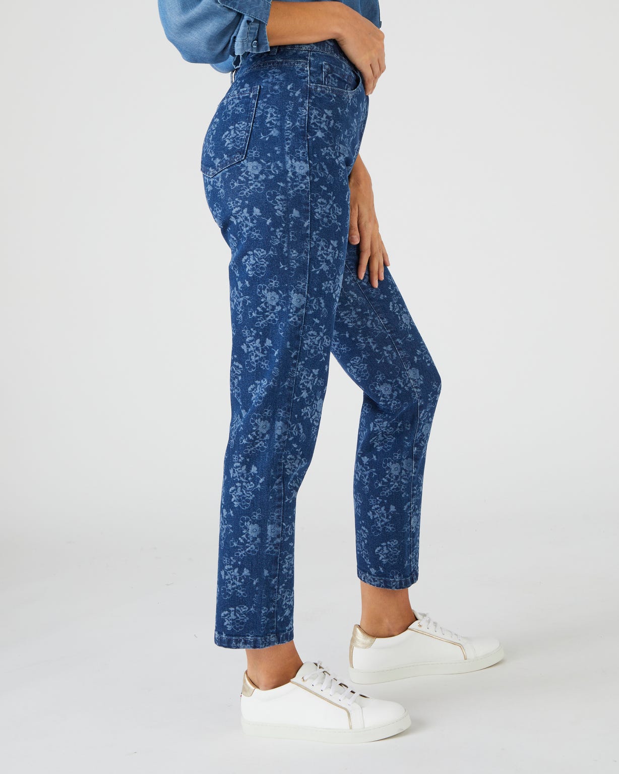 Jean 7/8ème 5 poches imprimé