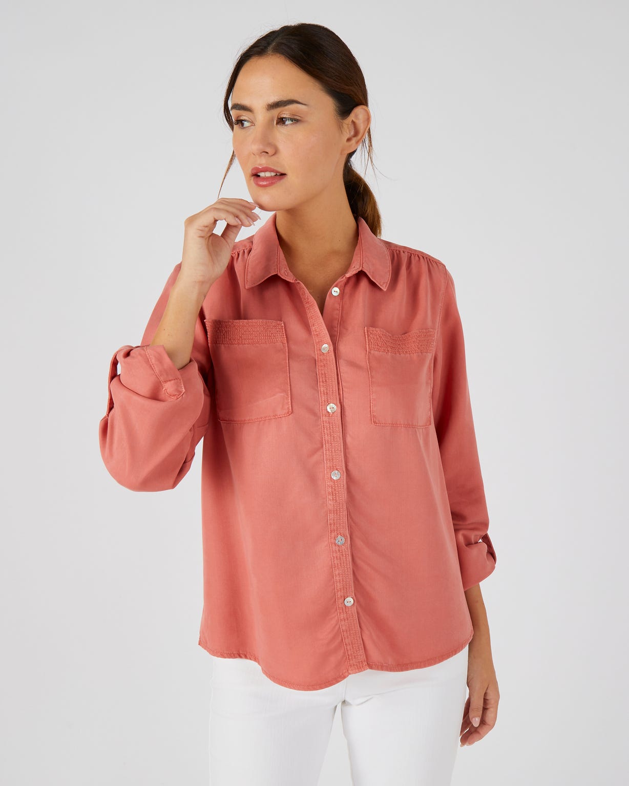 Chemisier fibres lyocell Tencel(TM)