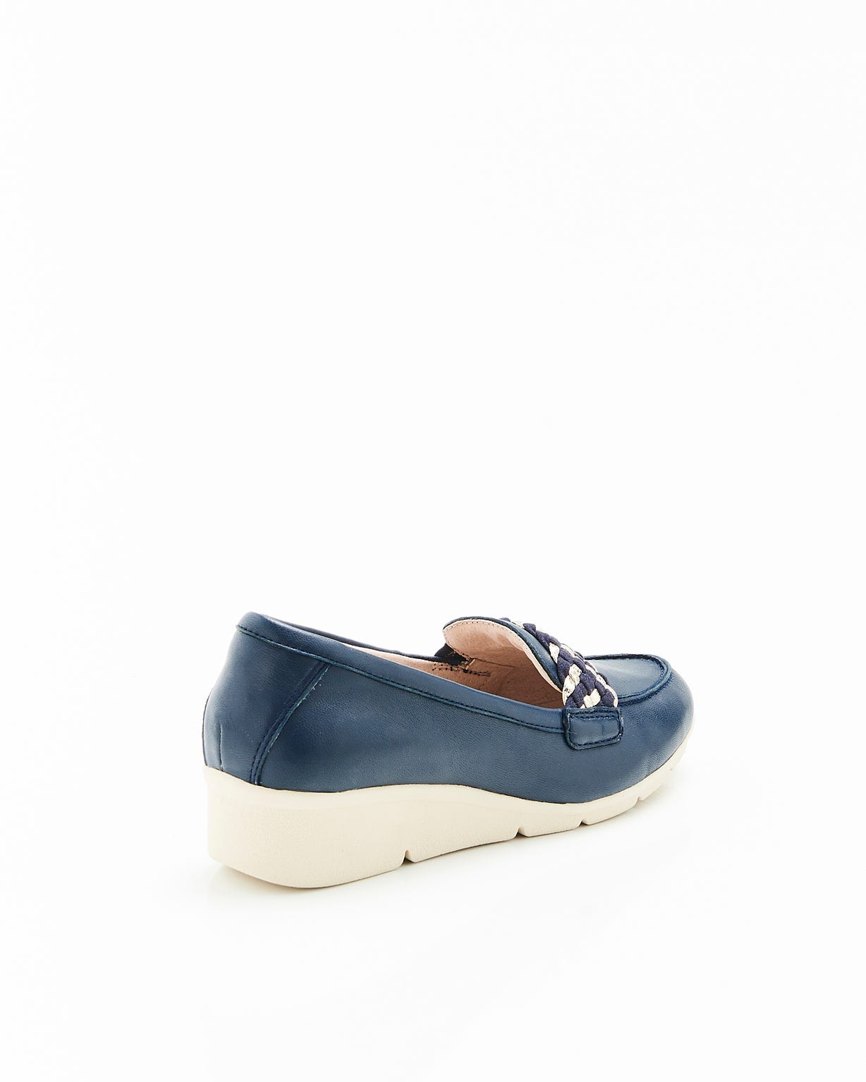 Mocassins compensées à patte fantaisie tressée Amortyl