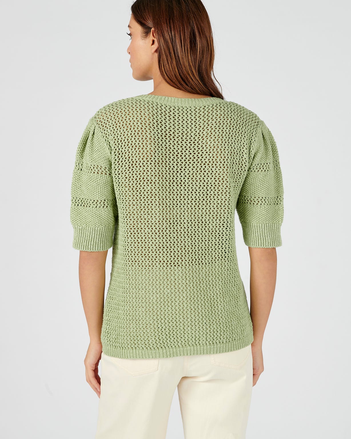 Pull maille effet crochet