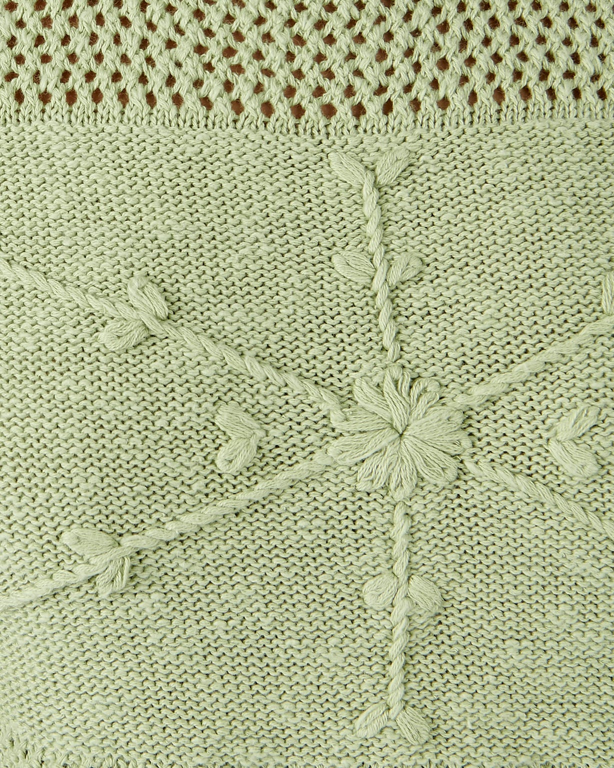 Pull maille effet crochet