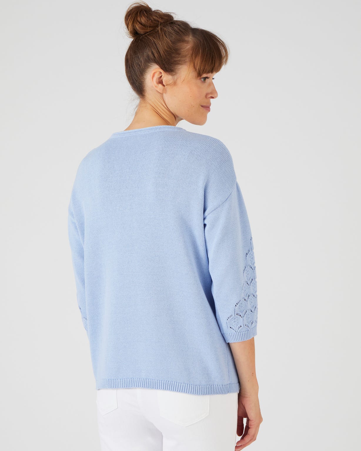 Pull Maille Ajourée Effet Crochet - Pull