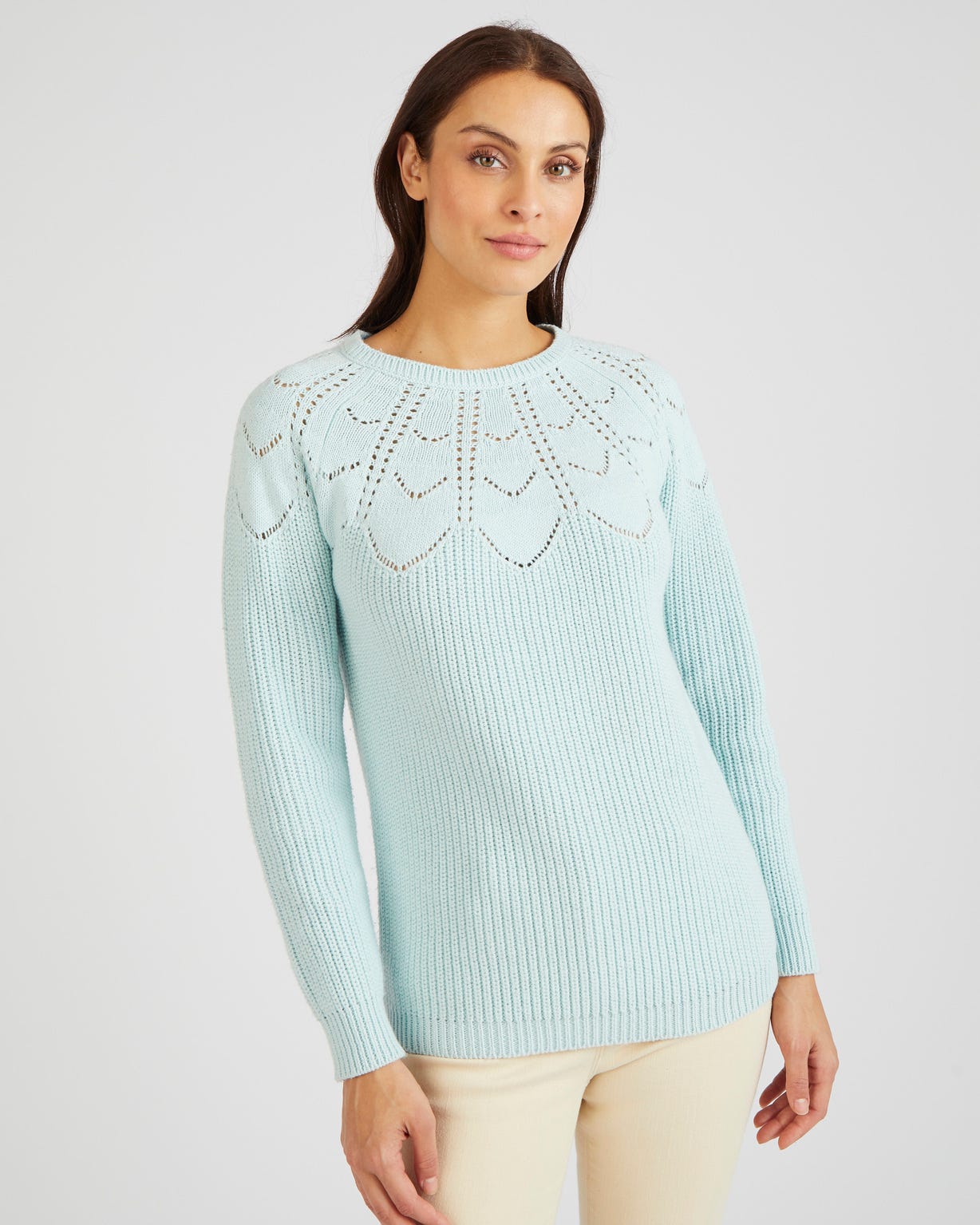 Pull détails ajourés