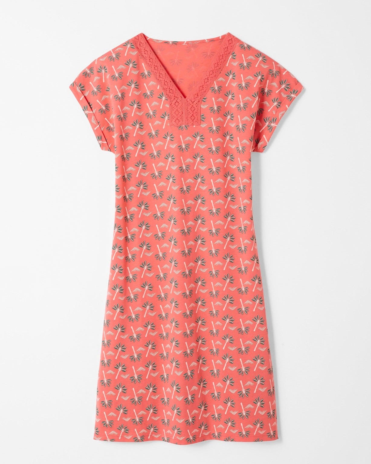 Chemise de nuit dentelle pur coton peigné