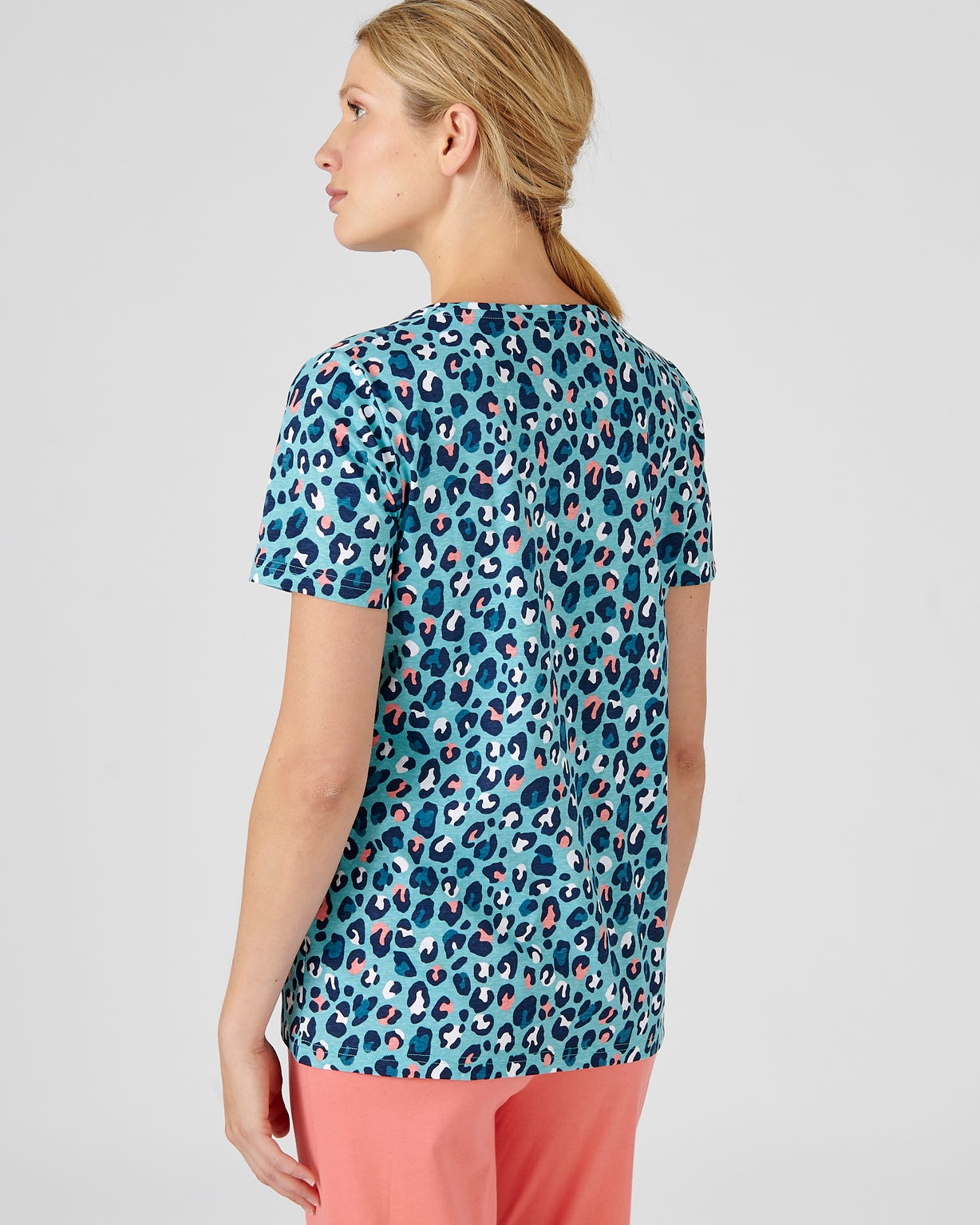 Tee-shirt de pyjama en pur coton peigné