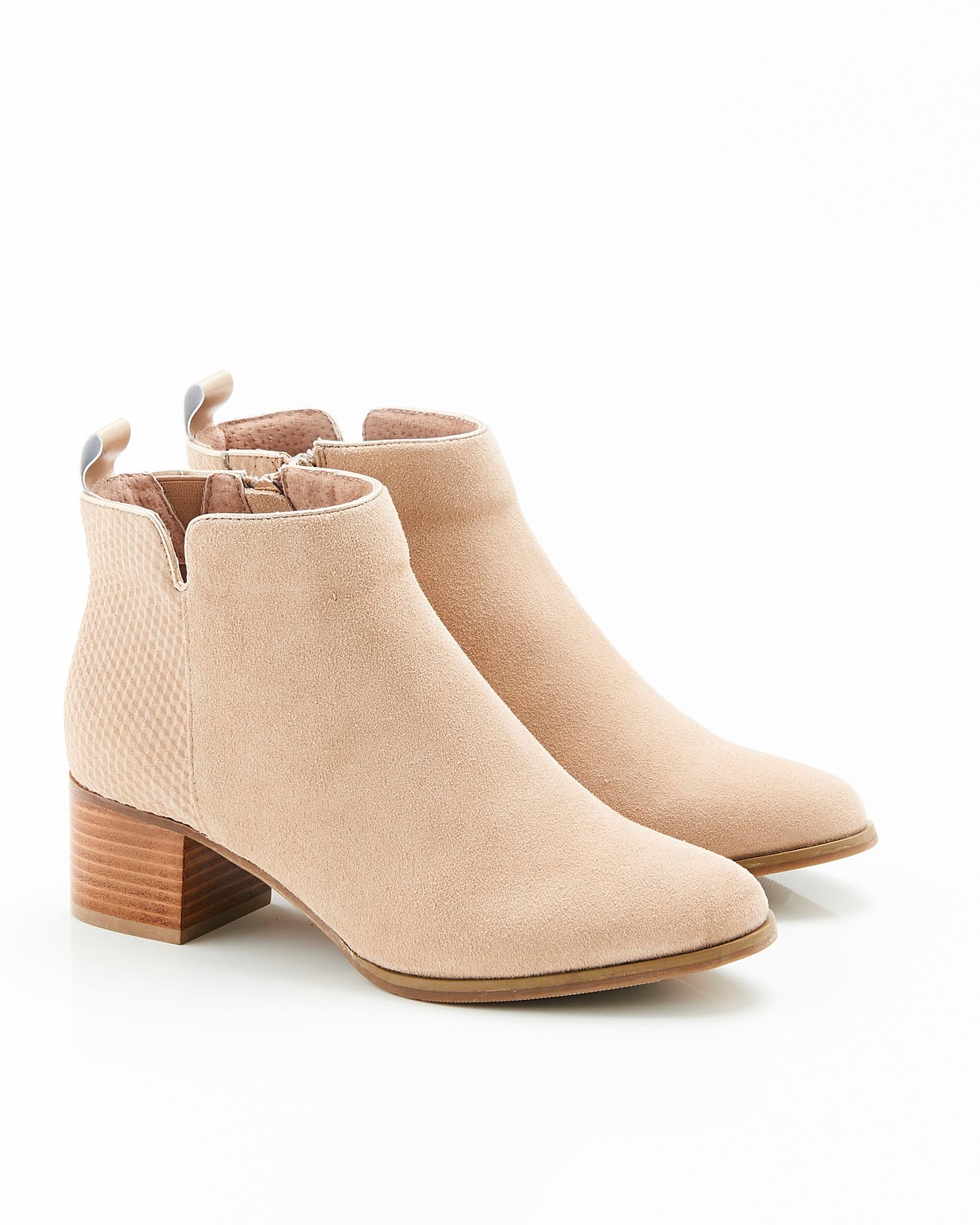 Bottines bi-matières